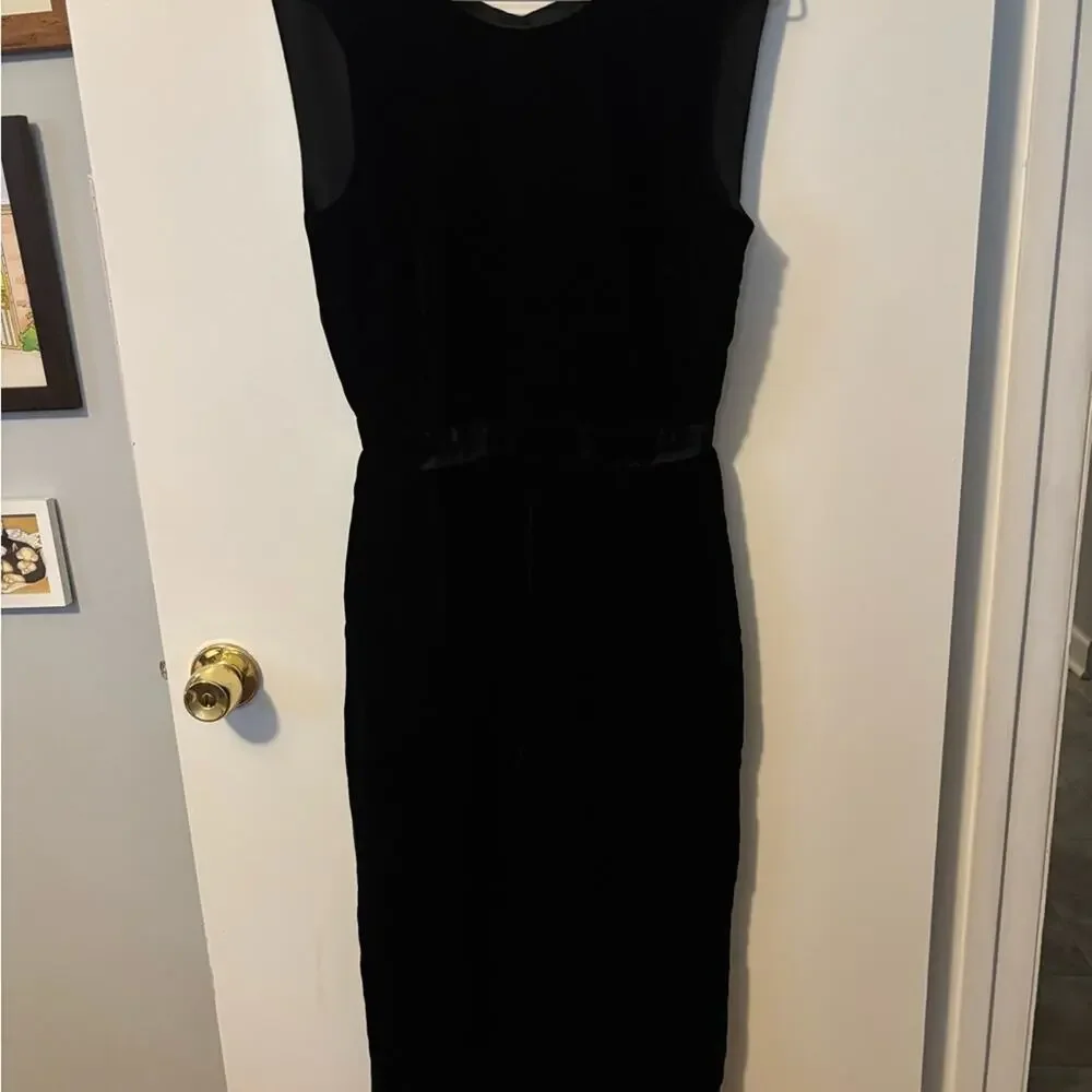 J. Crew Black Velvet Sleeveless Jumpsuit NWT - Picture 2 of 4